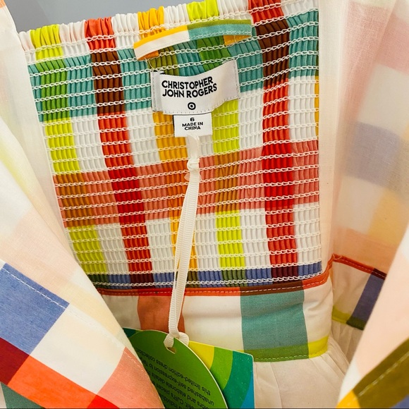 Christopher John Rogers Multi-color Plaid Dress - Picture 5 of 7